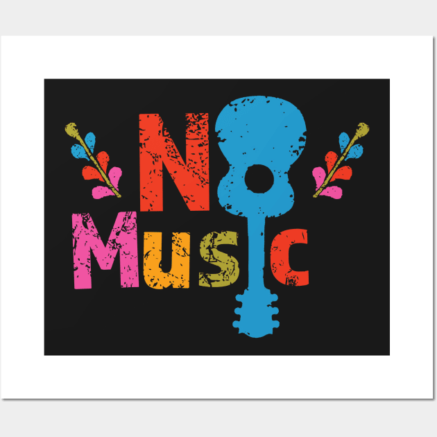 No Music Wall Art by B3pOh